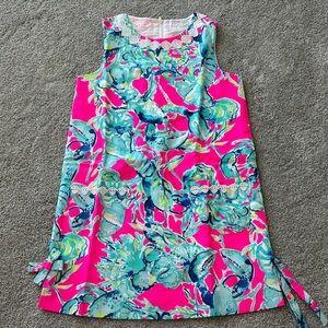 Lilly Pulitzer Bright Pink and Blue Floral Kids Dress